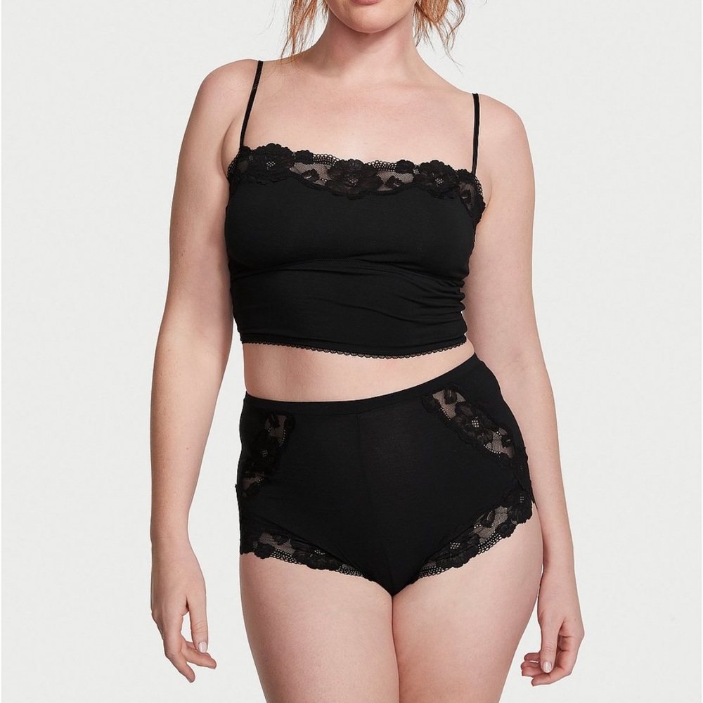 Modal Soft & Lace Trim Cami Set